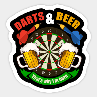 Darts And Beer Happy New Year T-shirt - New Year's Eve Beer Sticker